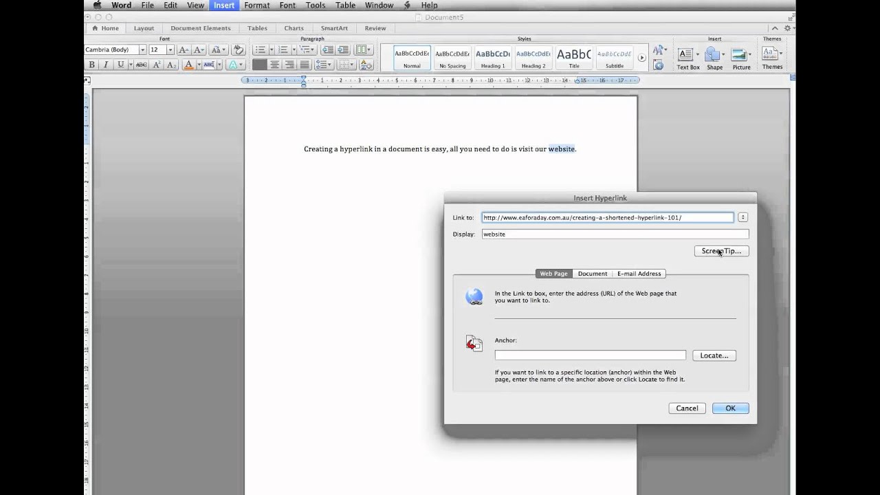 word for mac 2011 insert word document in email